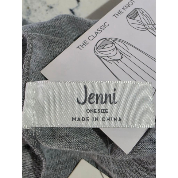 Women's Jenni Heather Gray One Size Scarf & Wrap - Picture 11 of 11